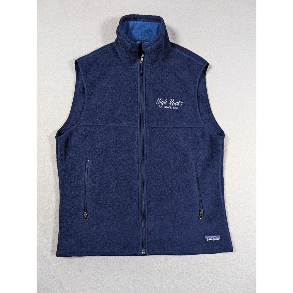 Vintage Patagonia Synchilla Vest Jacket Men M Blue Fleece Camping Y2K Gorpcore